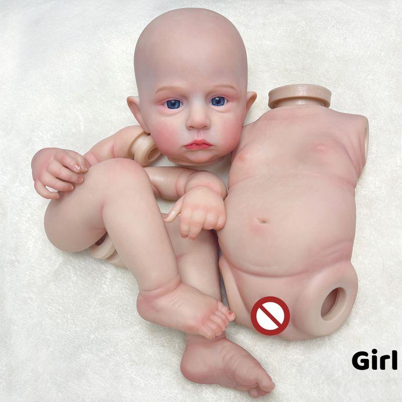 18-20 дюймов Кэмерон Реборн для мальчиков и девочек, мягкий винил на все тело с 3D нарисованными венами, видимые реалистичные настоящие куклы реборн и наборы неокрашенных кукол