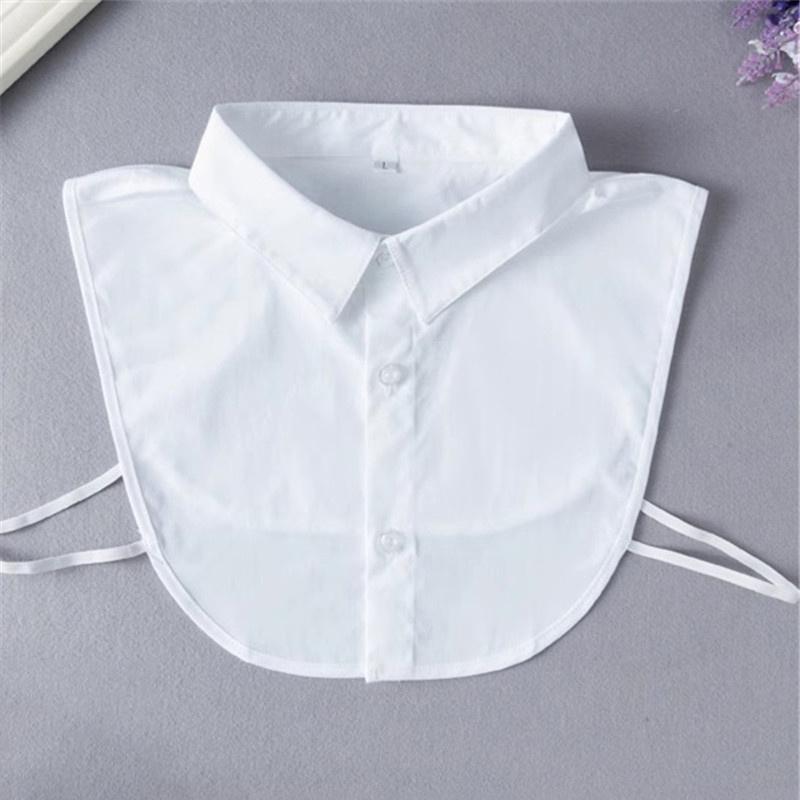 Fake Collar For Shirt Detachable Collars Solid Shirt Lapel Blouse Top Men Women Black White Clothes Shirt Accessories Dropship