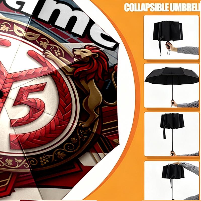 Custom Name Personalized 05 1FSV Mainz 05 Print Umbrella, Auto Open Close, 8‑Rib Sturdy Frame, Commute Camping Hiking Use, Birthday Gift