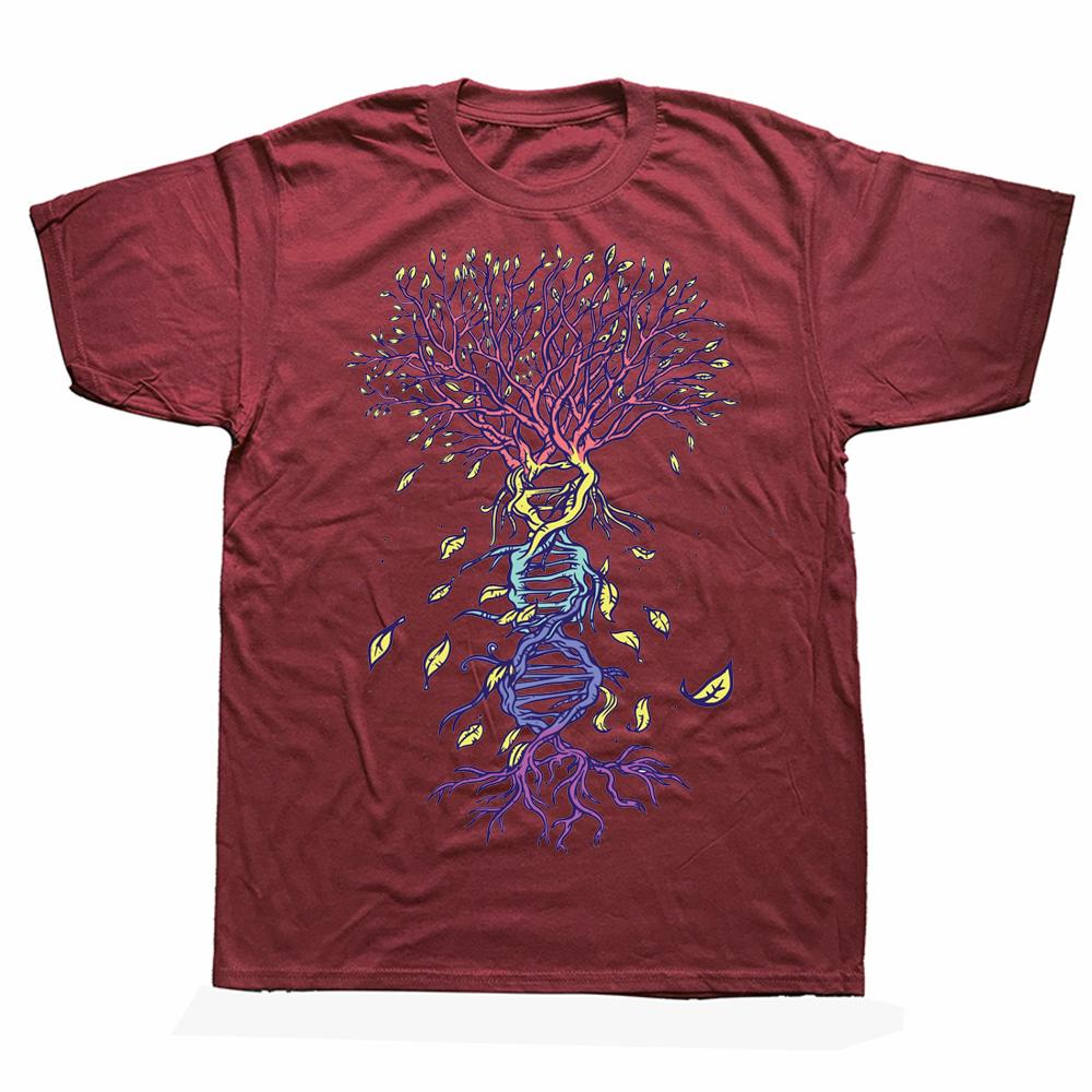 Футболки с ДНК-биологией, генетикой, древом жизни, летняя хлопковая уличная одежда с графическим рисунком, футболка с короткими рукавами, подарки на день рождения, одежда унисекс