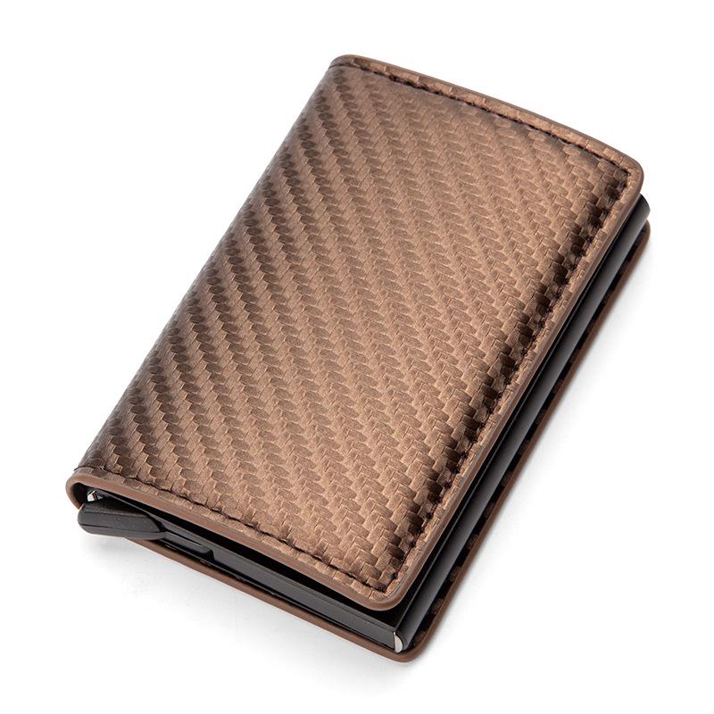 RFID Anti-Theft Men's Wallet: Ultra-Thin Carbon Fiber Multi-Card Holder