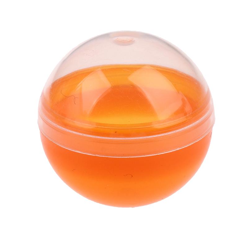 100Pcs Plastic Empty Toy Vending Capsules Half Clear Half Color Round Ball