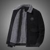 Corduroy Lambs Wool Jacket  Men's Winter Loose Plus Velvet Thick Casual Lapel Jacket
