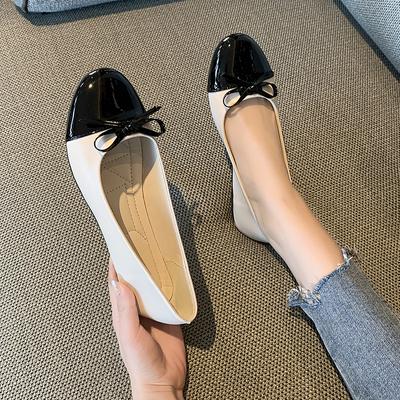 Женские балетки Comfort Ballerina Flat Shoes Женские нескользящие женские мокасины Элегантные банты Flat Women Single Shoes Zapatos De Mujer