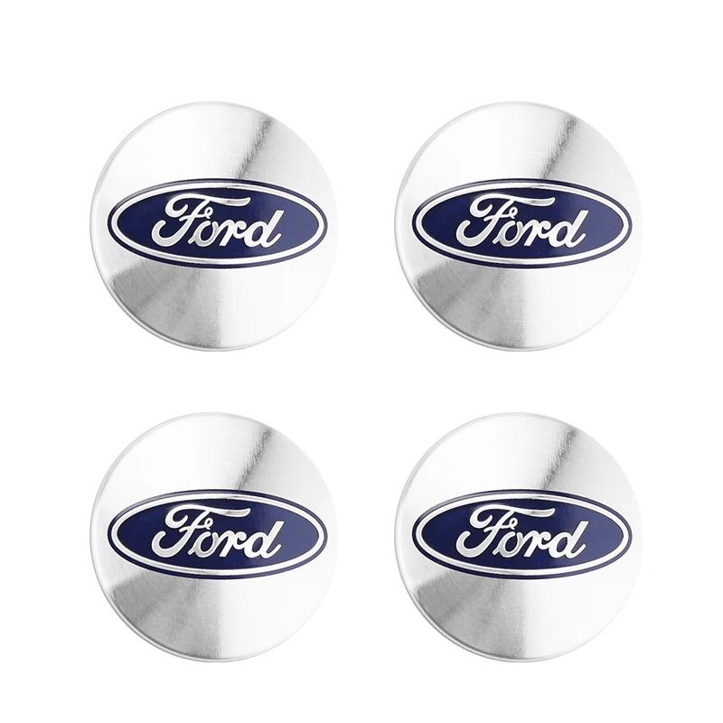 Car Sticker Hot For Ford New 54mm 4pcs Car Wheel Center Hub Metal Emblem Cap Cover for Ford Focus 2 Mk3 F150 Mondeo C-Max Fusion