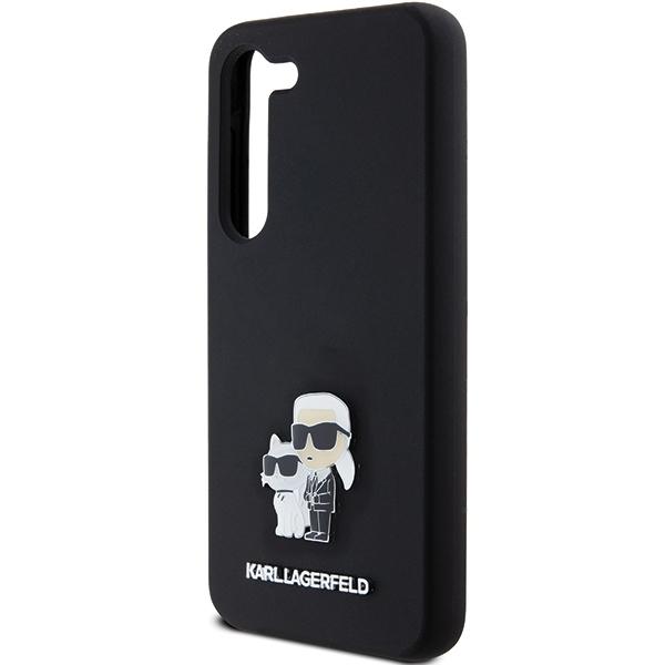 Etui do Samsung Galaxy S24 Karl Lagerfeld Karl&Choupette Metal Pin Czarny