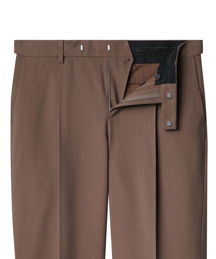 MUSINSA STANDARD Lightweight Wide Hidden Banding Slacks [Light Brown]