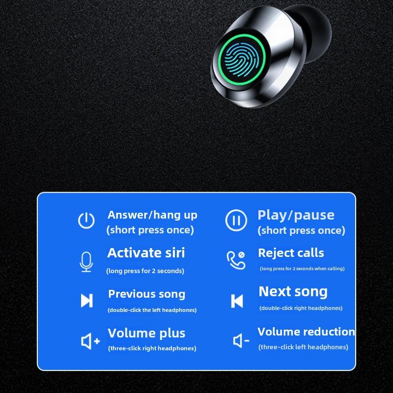 Новая беспроводная Bluetooth-гарнитура Tws с цифровым дисплеем, сдвижная крышка, сенсорный цифровой дисплей, музыкальная беспроводная гарнитура