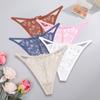 5PCS/Set Women Sexy Lace Thongs G-String T-Back Underwear Female Breathable Underpants Floral Lace Solid Color Panties S-XL