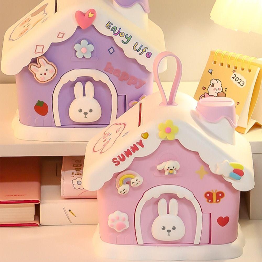 Mushroom House Money Box Portable Safe Savings Jar Creative Cash Box  Gift