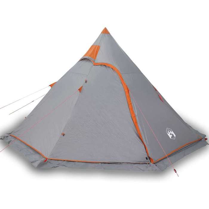 VidaXL Tipi Camping Tent 5 Person Grey Waterproof, Tent, Camping Shelter, Garden Shed, Garden Tent, Shelter 4009409