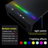 Подставка для монитора ABS RGB, стойка для стола с тремя USB3.0 клавиатурой, мышью, полкой для хранения, подставкой для экрана с ящиком для зарядного кабеля, держателем для телефона, черная