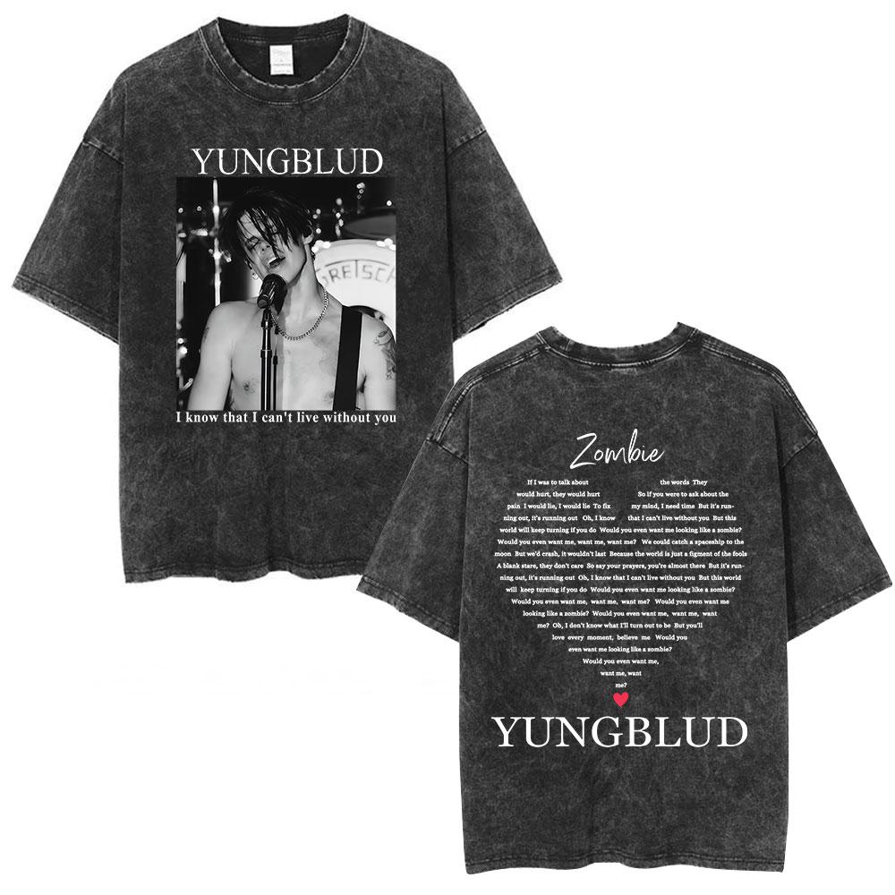 Yungblud IDOLS Album Tour  T Shirts Men Women Clothing Washed Vintage Short Sleeve Tshirts Oversized Casual Cotton Tshirt