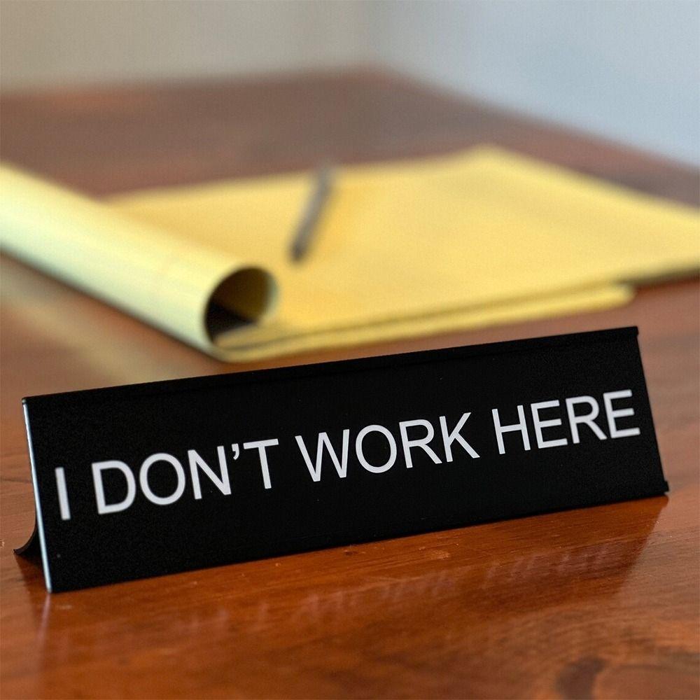 Lightweight Desk Sign Black Seating Sign Funny Seat Cards  Office