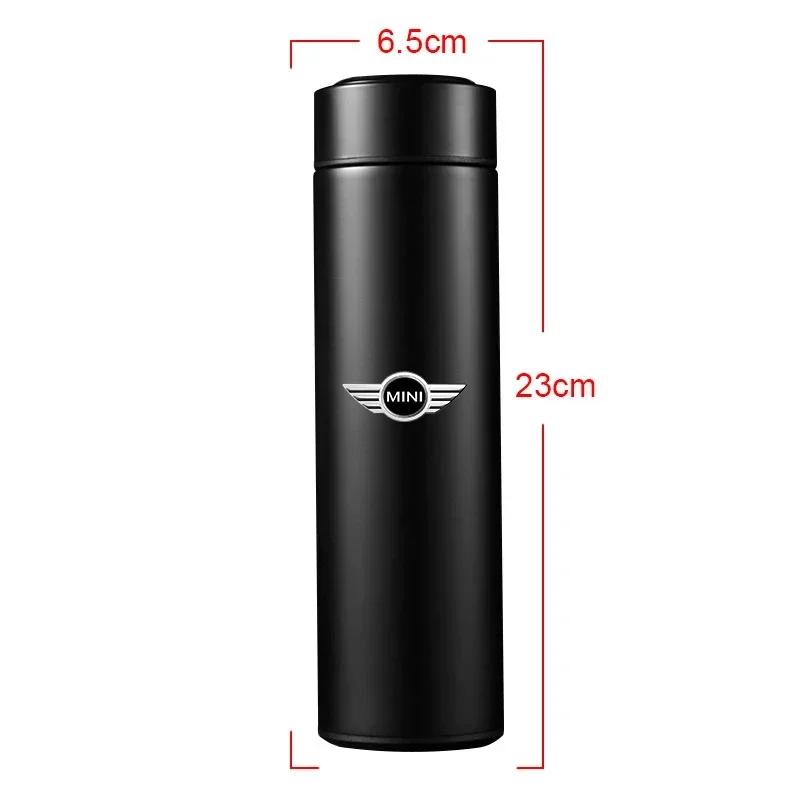 500ml Smart LED Temperature Display Car Portable Thermos Cup car supplies For BMW Mini Cooper R56 R50 R53 F56 R60 2011 2012 2013