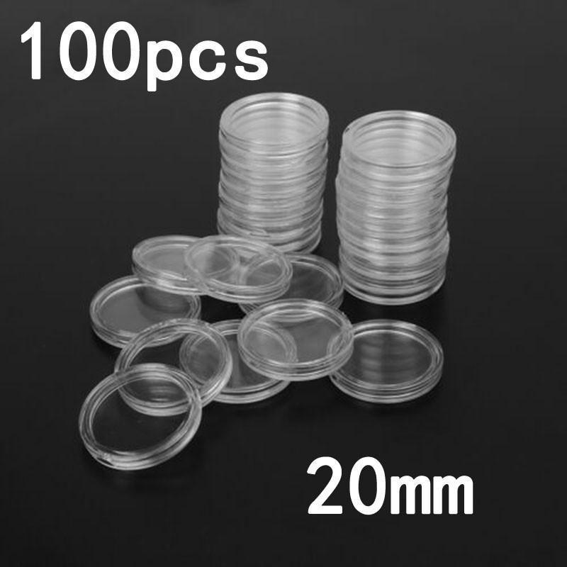 Supplies Coin Box Holders Clear Capsules Containers Storage Transparent
