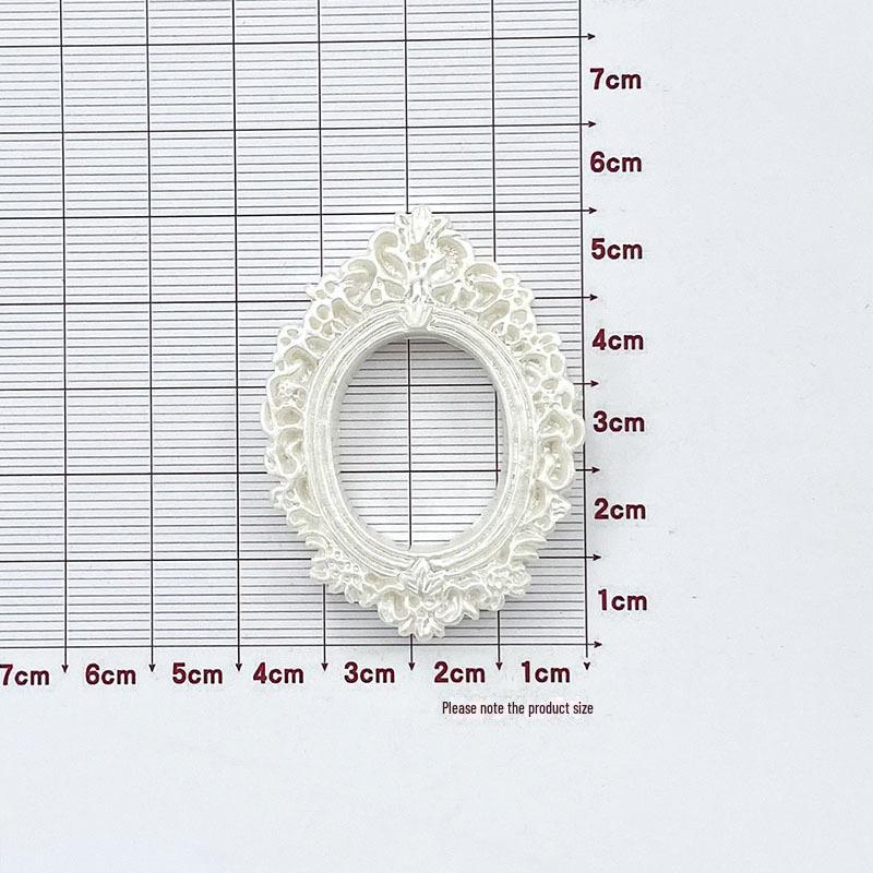 Creative Retro Oval Photo Frame Resin Accessories for DIY Crafts and Headdress