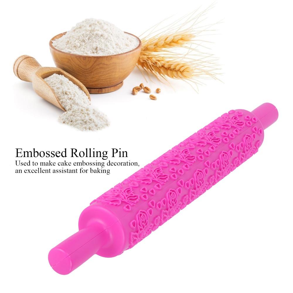 Heart, Butterfly Honeycomb Embossed Roller PP Pastry Roller Fondant Rolling Pin Cake Decoration