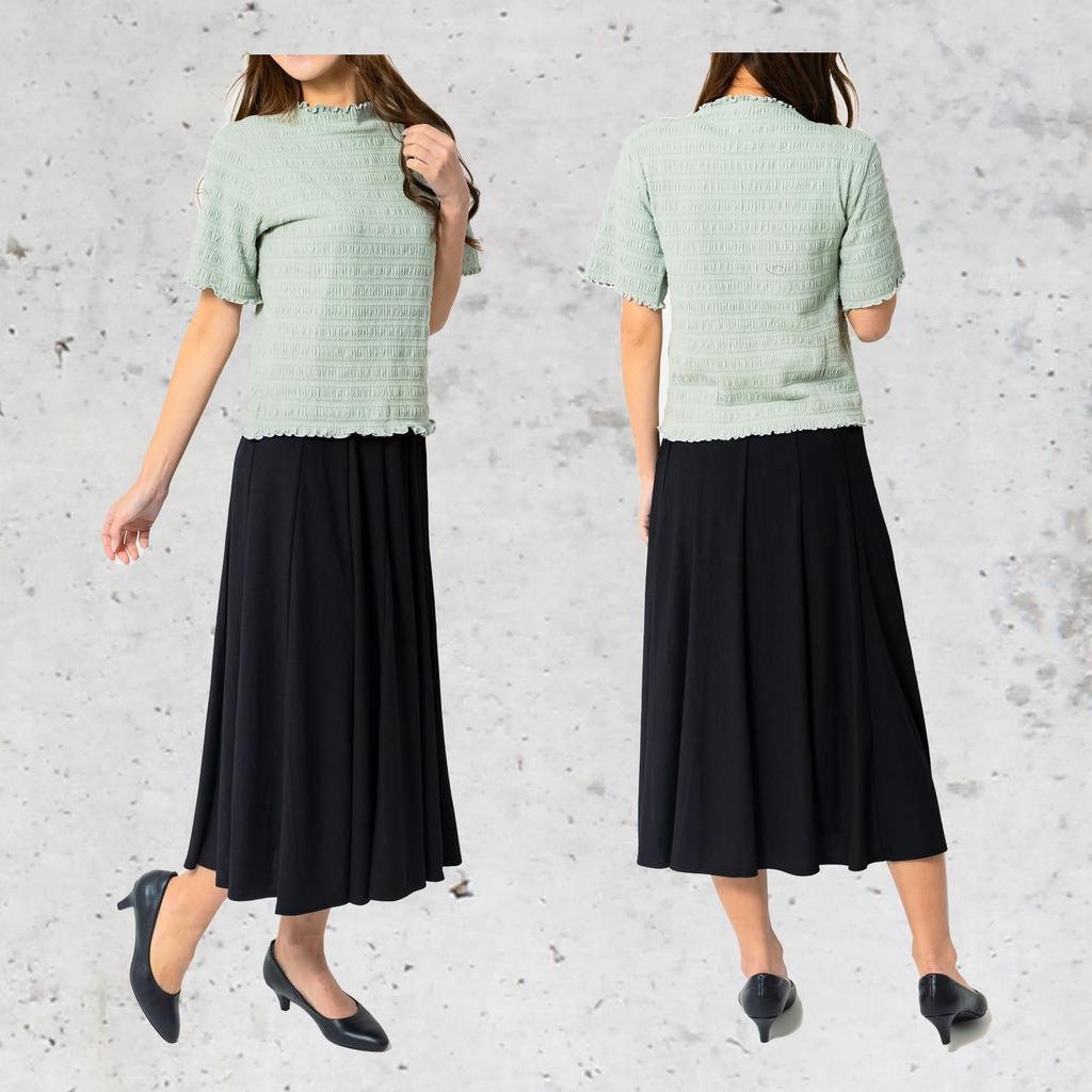 Расклешенная Однотонная Полностью Свободного Кроя [FLUTE.MF] Женская Юбка Длины до Колена, Цвет, Эластичная, На Подкладке, (Светло-серый, LL)