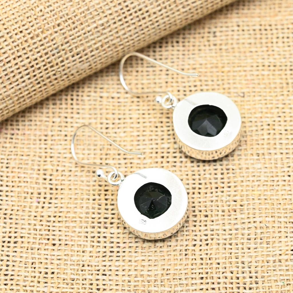 Ювелирные серьги ручной работы из стерлингового серебра 925 пробы с хром-диопсидом для женщин