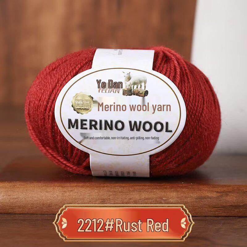 Пряжа из мериносовой шерсти средней толщины ручной вязки для свитеров, шарфов, шапок - 213 Овечья шерсть - 3 нити