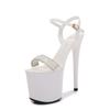 Women's Shoes Fashion High Heel Nightclub Pearl Rhinestone Solid Color Stiletto Sandals 1986 Series 20cm Heel 10cm Platform LFD