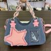 2023 New Girl Denim Bag Shoulder Crossbody Bag Trendy Star Handbag