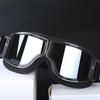 Motorcycle Glasses Windproof Motorcycle Helmet Glasses Sunglasses Retro Universal Folding Leather Retro Motorcycle Accessories