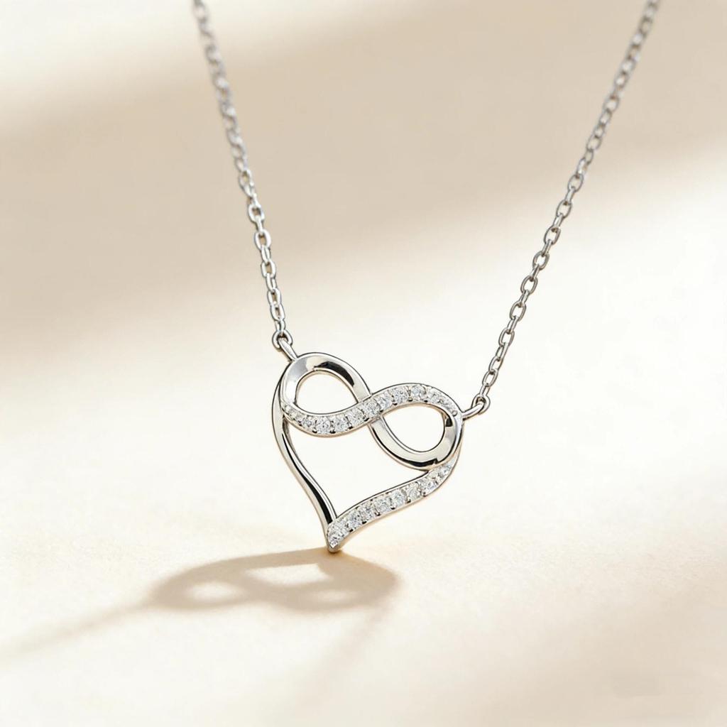 Корейское ожерелье с подвеской в форме восьмерки на ключицу