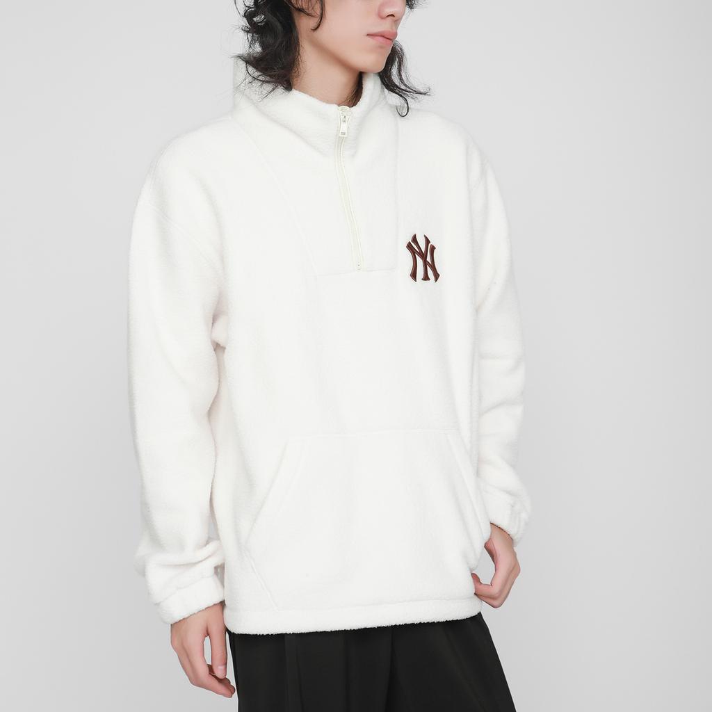 New MLB New York Yankees Sweatshirt Unisex Cream 3AMTF5216-50CRS