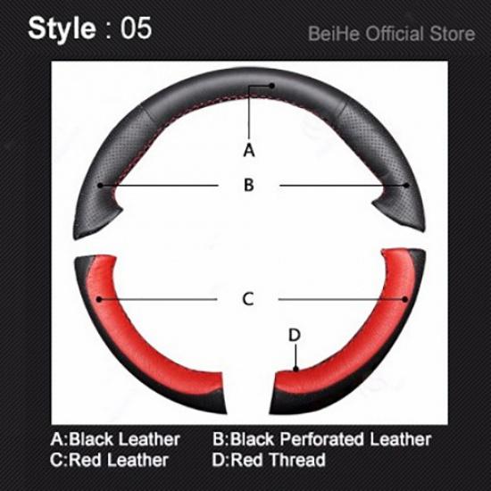 Нескользящий черный кожаный замшевый чехол на руль автомобиля своими руками, сшитый вручную, для BMW Z4 E89 2009-2016, интерьер