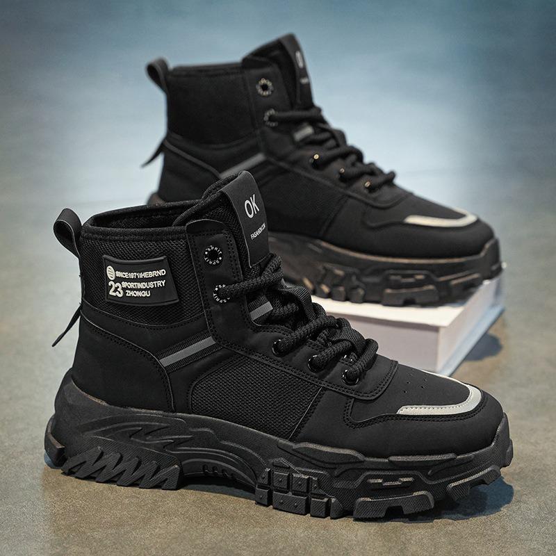 Высокие ботинки Мартин мужские туфли осень и зима новые ретро рабочие ботинки мужские модные универсальные на платформе спортивные короткие ботинки