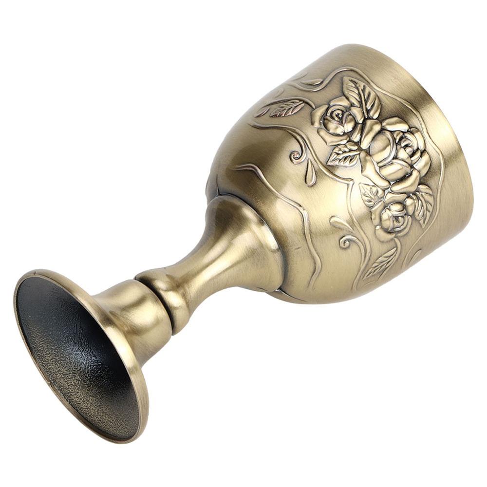 Brass Vintage Wine Cup Metal Communion Cups Goblets & Chalices Metal Goblet  Home Decoration