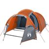 VidaXL Tente de Camping Tunnel 3 Personnes, Tente d'Ombrage avec Sac de Transport, Auvent de Camping, Abri de Jardin, Orange 94392