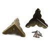 100 Pcs Antique Bronze Triangle Edge Decorative Furniture Corner Protector Metal Corner Guard for Storage Box Jewelry Case Cabinet Coffee Table