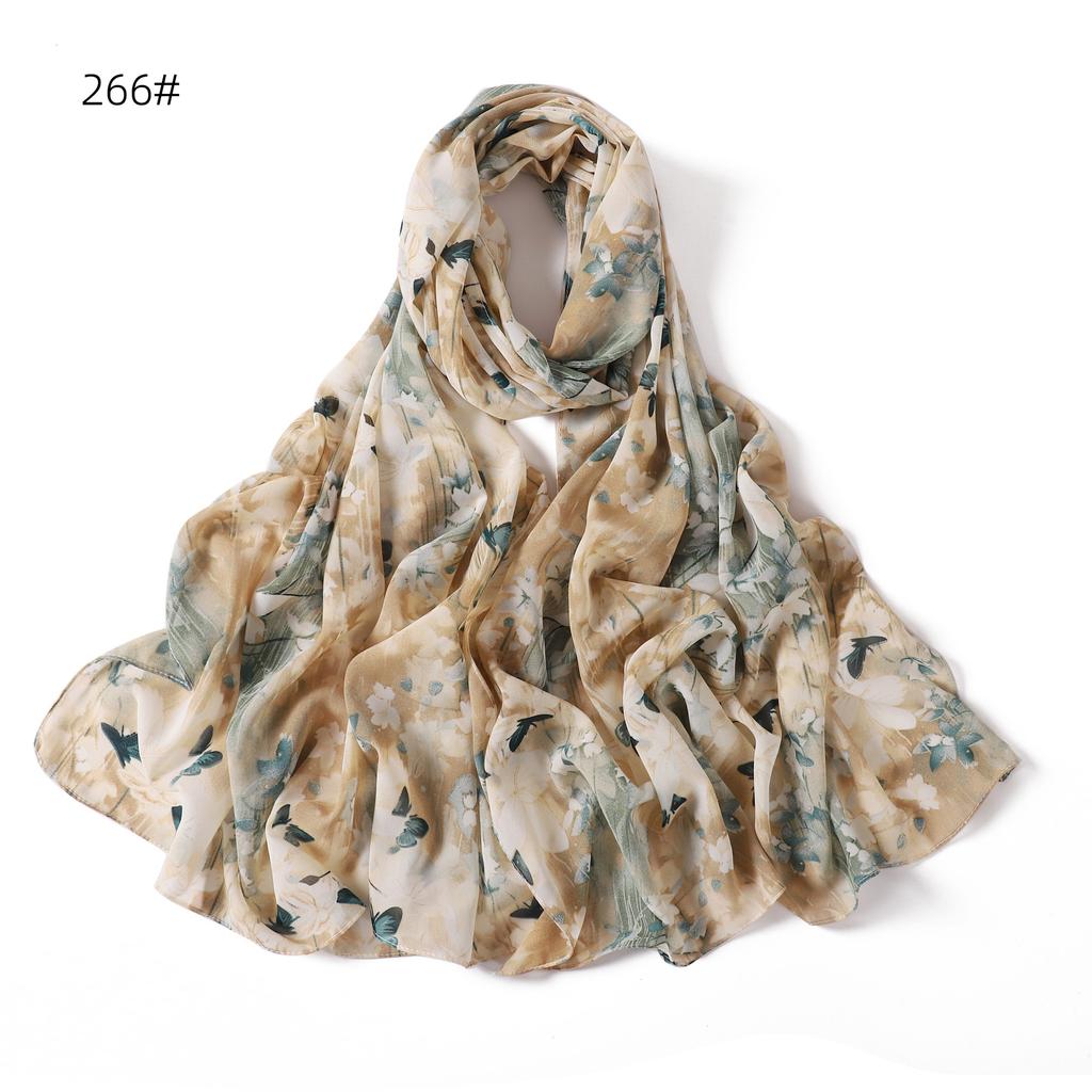 Fashion Scarf Solid Muslim Women's Hijab Scarves Chiffon Hair Ball Turban Ladies Hijabs For Head Female Long Wraps Headscarf