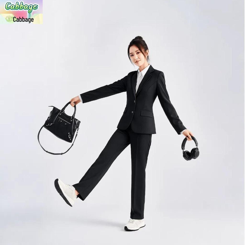 Spring Autumn Slim Fit Professional Suit Set for College Interviews and Formal Wear