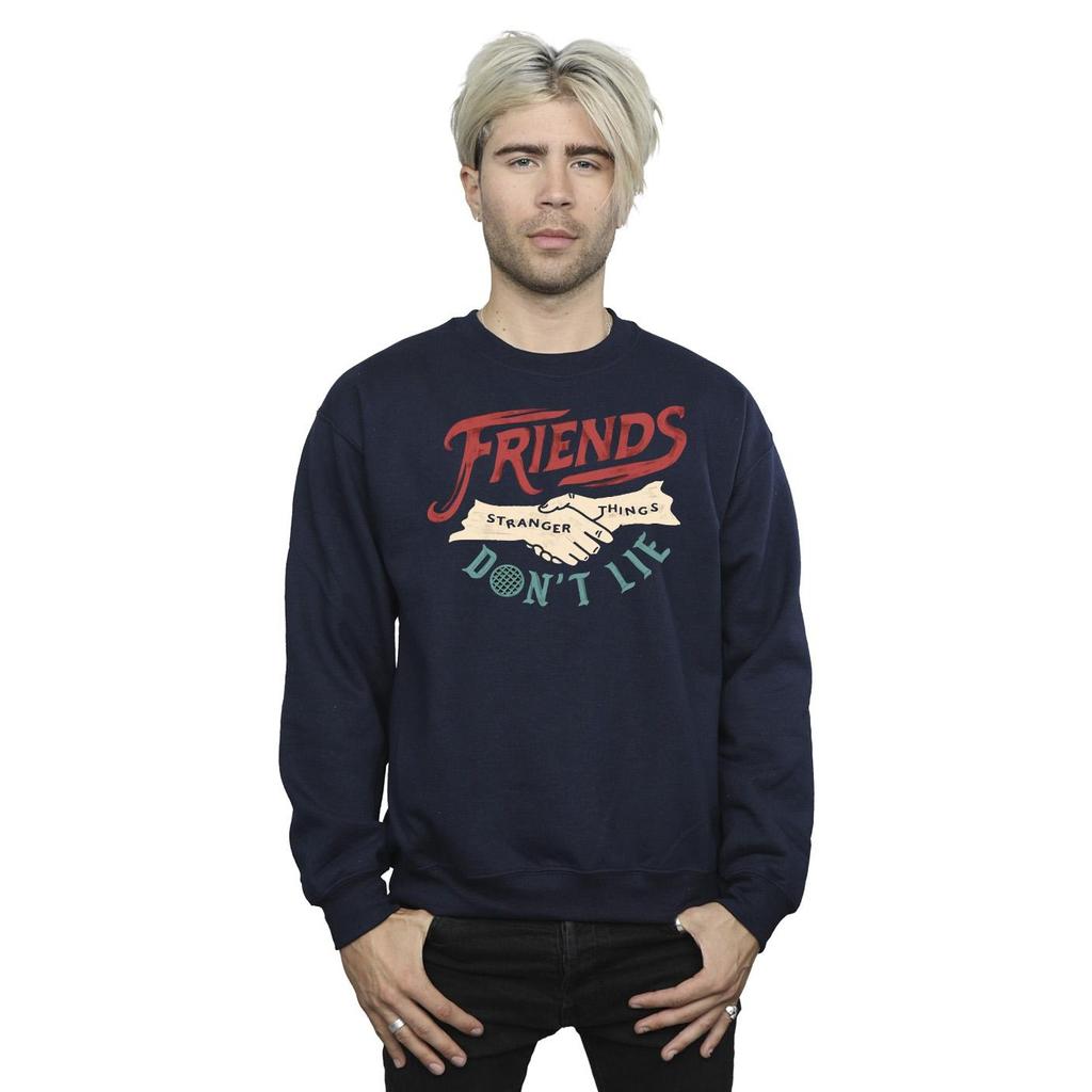 Netflix Mens Stranger Things Friends Don´t Lie Hands Sweatshirt