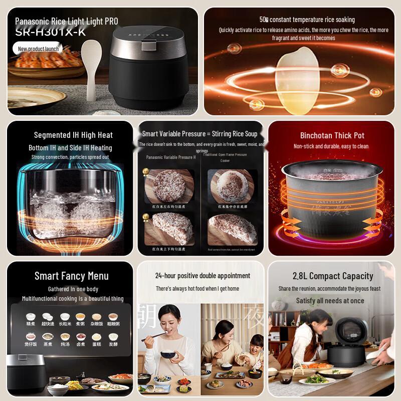Panasonic Рисоварка LightPRO IH с регулируемым давлением