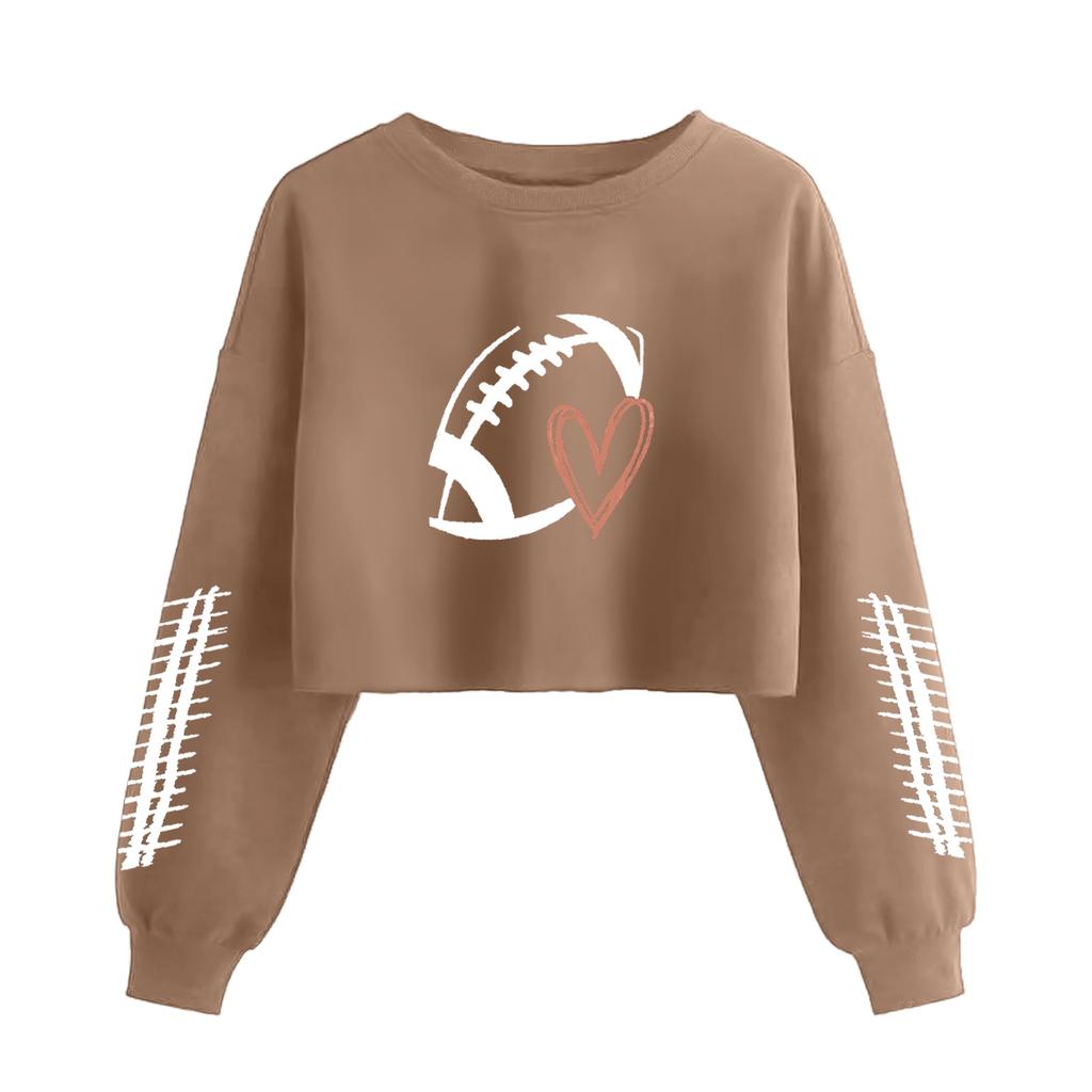 Женский модный пуловер с длинным рукавом и принтом в стиле ретро, открывающий живот