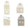 Xmas House Ornament Arts Crafts Bedroom Indoor Winter White Xmas Farmhouse