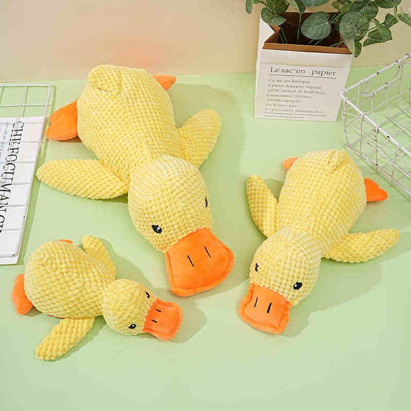 Dog Toys Indestructible Things For Dogs Soft Toy Interactive Plush Squeaky Duck Durable Chew Large Puppy Playtime Entertainment