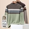 Hengyuanxiang Men's 100% Wool Thickened Crew Neck Sweater