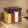 Four-Grid Seasoning Box Set: Salt, Sugar, MSG Storage for Kitchen