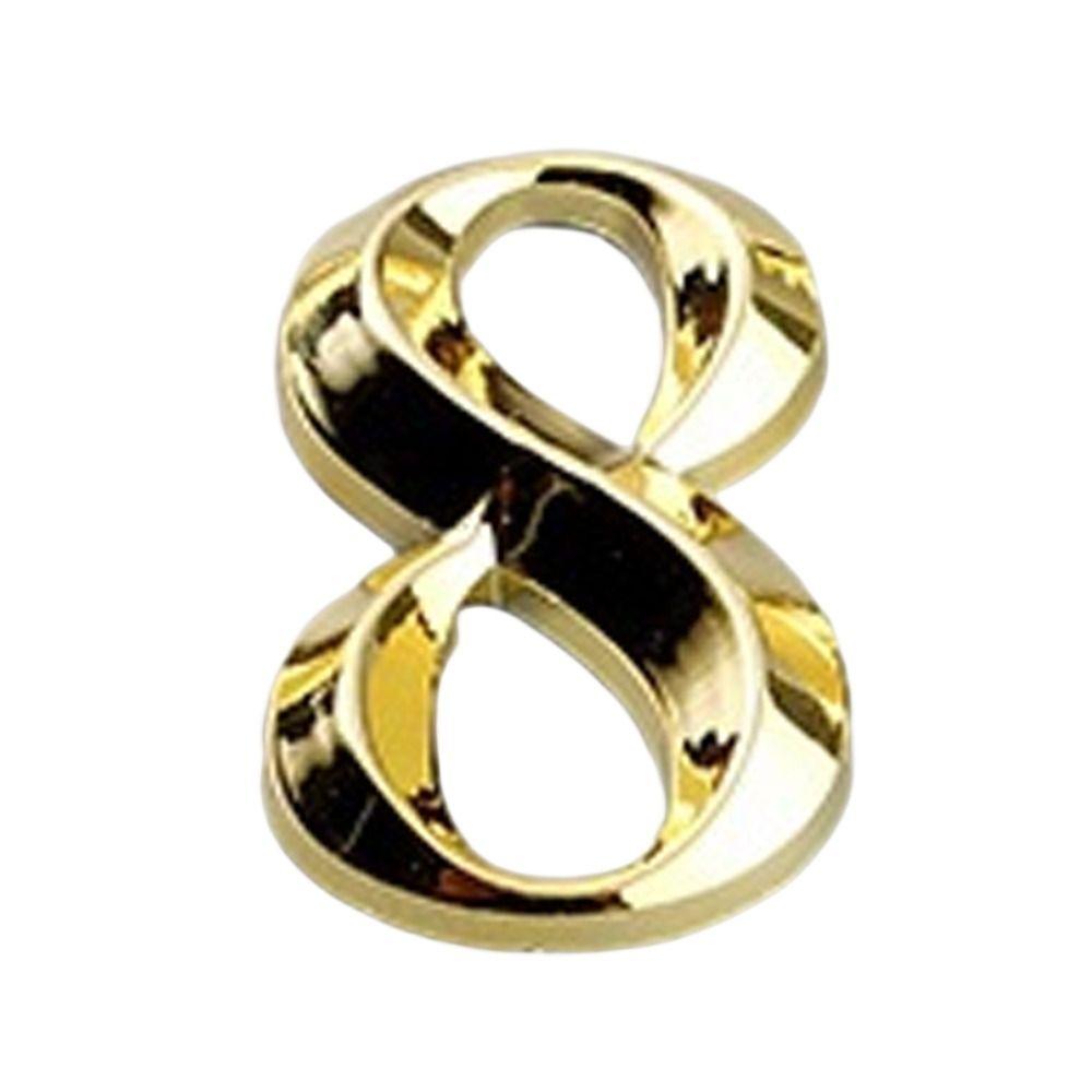 АБС литье под давлением номер двери золотые цифры от 0 до 9 креативная табличка этикетка для улицы