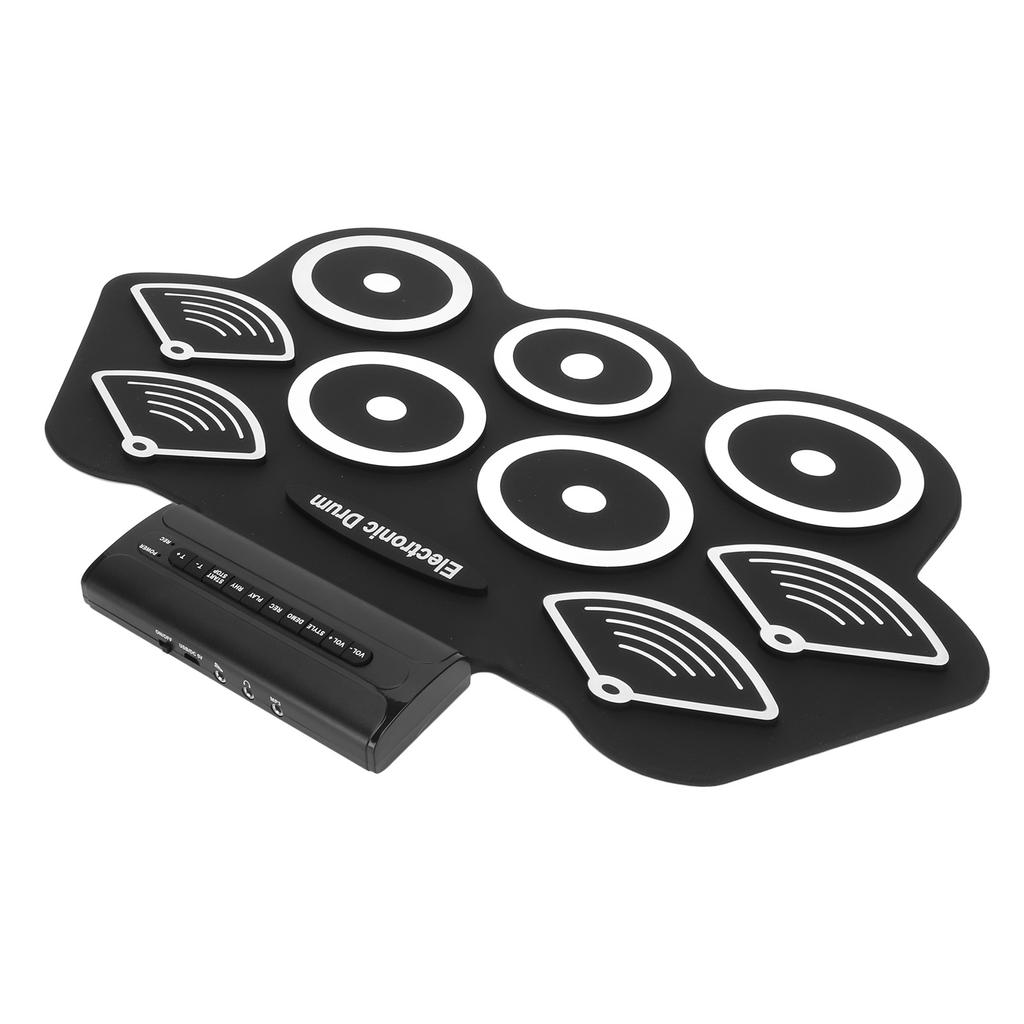 Электронная ударная установка Roll Up Practice Pad Midi Kit с педалями и палочками в подарок для детей 100?Вилка 240 В, США