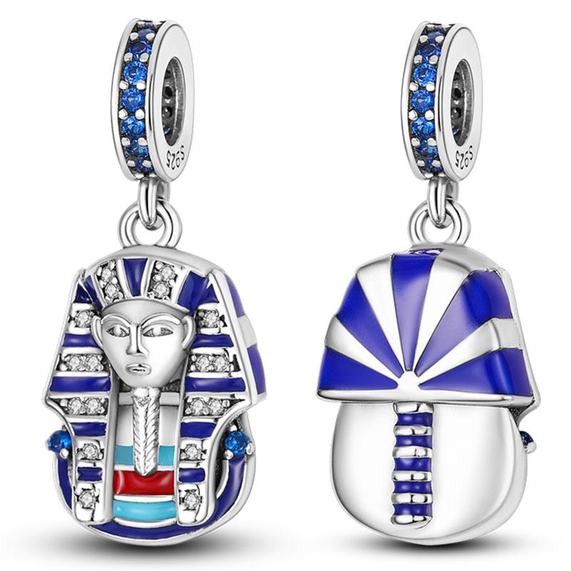 Медные подвески-шармы Крест Ангел Пирамида Фараон Бусины Подходят для оригинального браслета-цепи DIY Подвески для украшений