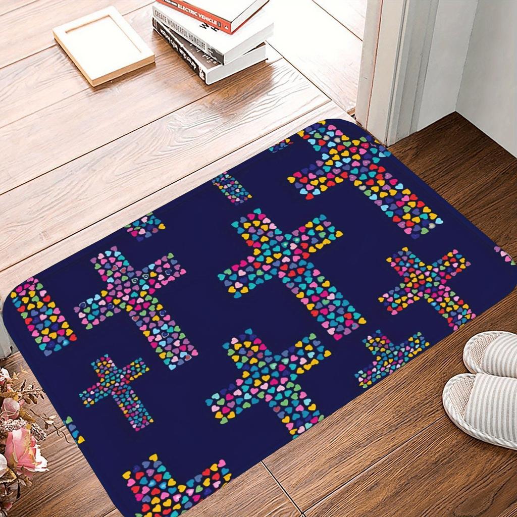 1PC Vintage Motorcycle Rider Kitchen Rug Non-Slip Door Mat Pop design Bathroom Rug Bath Mat Carpet for Home Sink Laundry Decor