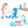 Красочная фигурка Радужного Коня-Единорога ПВХ Статическая Модель Милая Игрушка для Украшения Торта