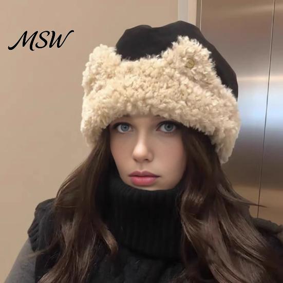 Cozy Thermal Winter Cat Ear Sherpa Fleece Hat for Women, Windproof Protection Fluffy Women Hat, Thick Warm Fuzzy Skull Cap Outdoor Cycling Autumn